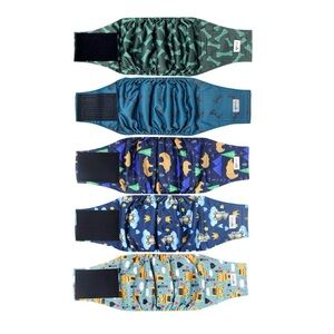 5 pk, size SM, Belly Band/diapers for male dogs for potty training/incontinence